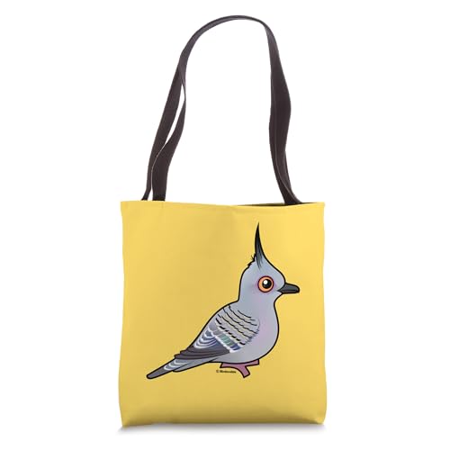 Birdorable Crested Pigeon Cute Cartoon Bird Lover Tote Bag