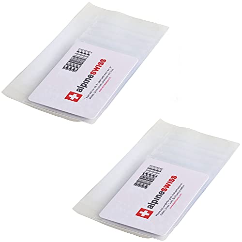 Alpine Swiss Set of 2 Checkbook Plastic Insert 6 Page Card Holder Picture Window4