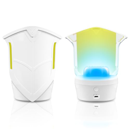 VVFLED Insect Fly Trap Light, New USB Rechargeable Insect Light Trap for Fruit Fly Gnat Flea Catcher Killer Trap, Easy Carry Indoor Outdoor Travel Camping, Safe and & Quiet (1 Device+4 Refills)