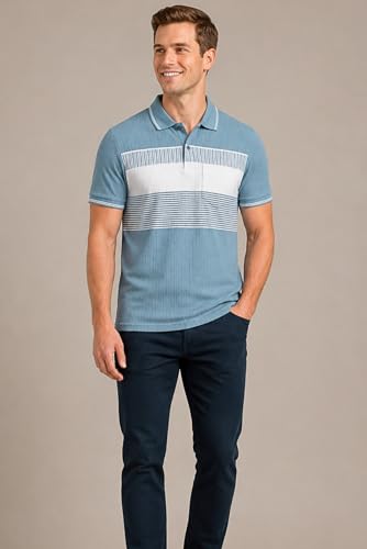 Image of SANE ORIGINALS Polo T-Shirt for Men with Pocket || Striped Polo for Men