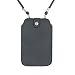 Leather Neck Pouch for iPhone Xs Max, 8 Plus & Other Smartphones (Style 3) - Grey