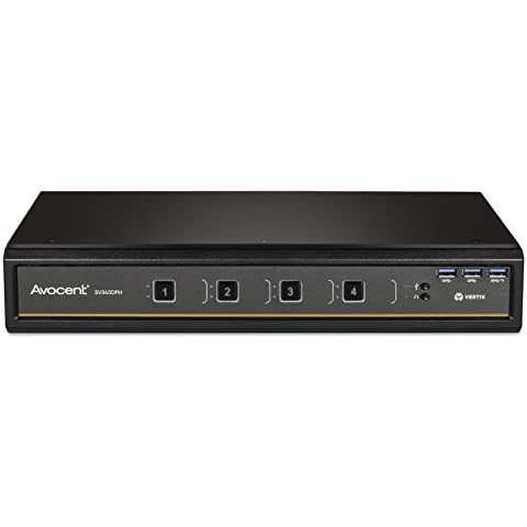 Avocent Vertiv SwitchView Desktop KVM, 4 Port, Single Head Monitor, Vertiv SwitchView Desktop KVM, KVM Switchbox, 4 Port, Dual Head Monitor, Universal Connector, TAA Compliant (SV340DPH-400) Cover