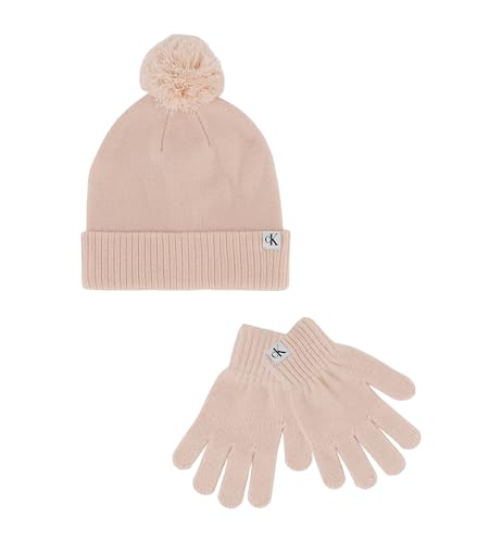 Calvin Klein girls Ck Rib Beanie and Glove Set