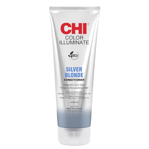Image of CHI Color Illuminate Conditioner, Helps Maintain Fresh Color In Natural & Color-Treated Hair, Sulfate, Paraben, & Cruelty-Free, Silver Blonde, 8.5 Oz