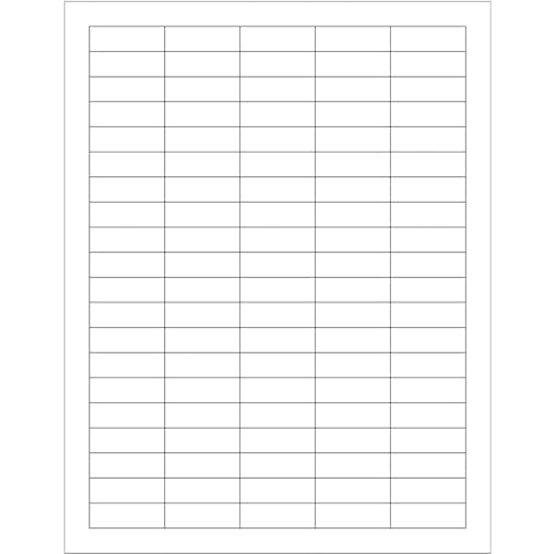 1.5 x 0.5 in. White Rectangle Laser Labels - Pack of 10000
