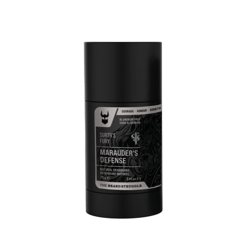 The Beard Struggle Marauder's Defense - Natural Charcoal Infused Deodorant Men, Aluminum Free - Platinum Collection, Surtr's Fury - 2.65 oz