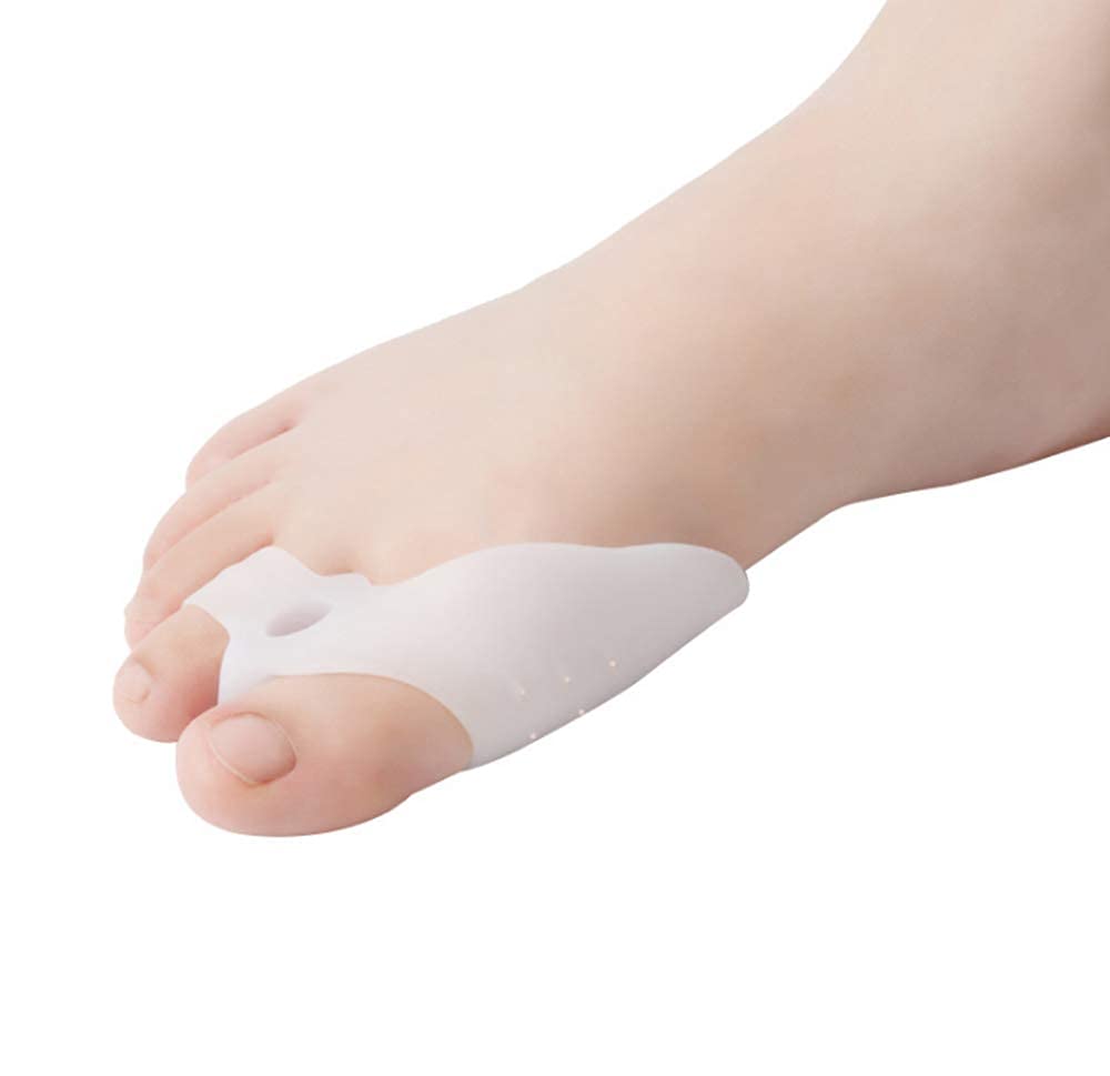4 Paia di Protezioni e protettori in Gel per l'alluce, Separatori in Gel per Le Dita dei Piedi, Cuscinetti, correttori per alleviare Il Dolore causato da Dita storte, Pre