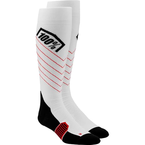 100% Hi-Side Performance White Socks size Large-X-Large