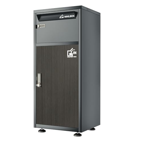 宅配ボックス【複数投函/ポスト一体型/大容量】『らくぽす』 電子キー...