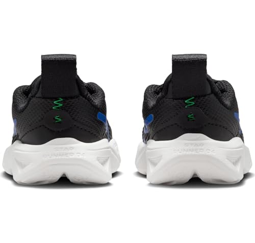 Nike Star Runner 4 Baby/Toddler Shoes (DX7616-004, Black/Summit White/Green Strike/Racer Blue) Size 62