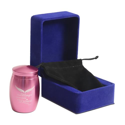Image of Small Keepsake Urns for Human Ashes for Women /Female / /Mom /Mother | 2.7 inch Pink Mini Cremation Urn - Small Memorial Token Urn with Velvet Bag & Funnel - A Perfect Tribute & Gift for Families