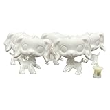 LPSCB 5pcs/Pack Bobble Head White Base for Painting Animal Toy Pet Shop Custom Blank Model DIY OOAK Paint Design (Cocker Spaniel)