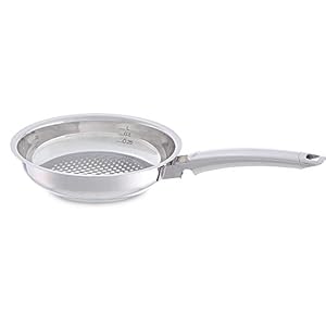 Fissler crispy steelux premium Stainless Steel Frying-Pan Frypan uncoated Induction (Ø 20 cm, 8”) silver