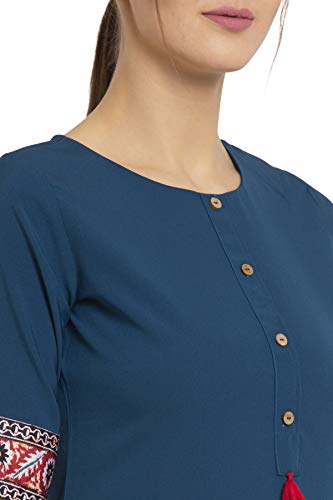 Image of ALC Creation Women's Crepe Printed A-Line Kurti