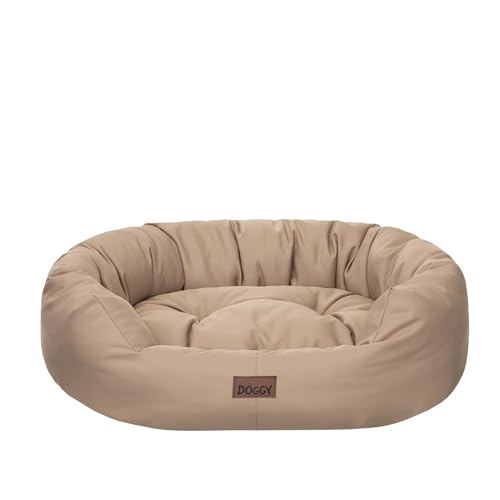 Bjird Oval Hundebett Grosse Hunde Wasserdicht - Hundedecke Sofa, Hundebett Mittelgroße Hunde - Waschbares Hundesofa - Oeko-Tex Hundekissen Dog Bed 94x75 cm Beige XL