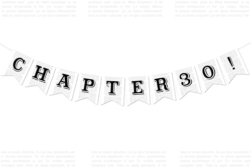 Balterever Book Club Bday Party Decoration Chapter 30th Birthday Banner Book Lover 30th Birthday Decorations Reading Library Bday Supplies for Reading Book Lovers