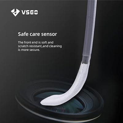 VSGO Digital Camera Cleaning Swab Sensor Cleaning Swabs with 10ml Sensor Cleaning Solution Dry CCD CMOS Clean Swab with Sensor Cleaner for Nikon Sony Canon DSLR Camera Clean (12mm (6pcs Sensor Swab))