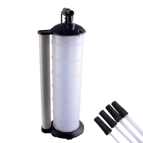 GooEquip 7L manual vacuum pump oil pump,fuel siphon pump with 4 hoses,oil extractor pump for changing engine oil and other fluids