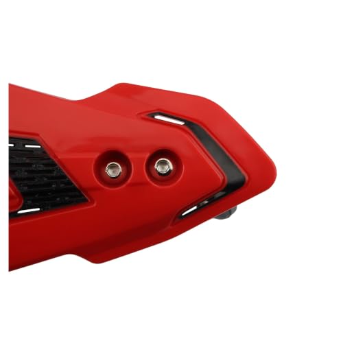 Protège-mains moto antichoc rouge avec fixation universelle