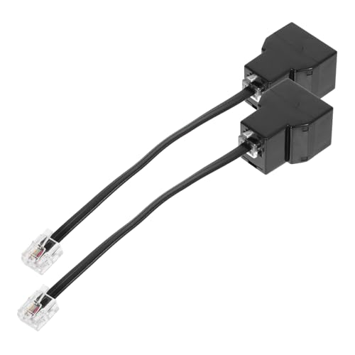 KICHOUSE Rj11 Adapter for Telephone Line Splitter Detachable Design Beige Cable