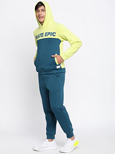 Image of Li'l Tomatoes Boys Fleece Winter Tracksuit Set | Full Sleeve Sweatshirt & Track Pant | Soft & Warm | 7-16 Years