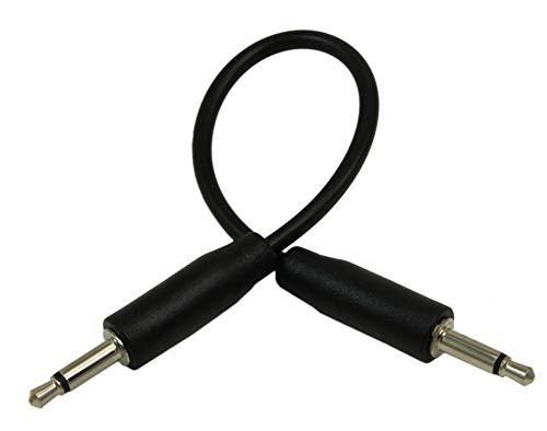 Cable de audio Jack 3.5mm mono macho a macho 6 pulgadas miniatura 2