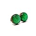 Stud Earrings, Shimmer, 10 mm, Handmade, Stainless Steel Posts for Sensitive Ears Stud for Women Men Girls (Pine Green Shimmer)