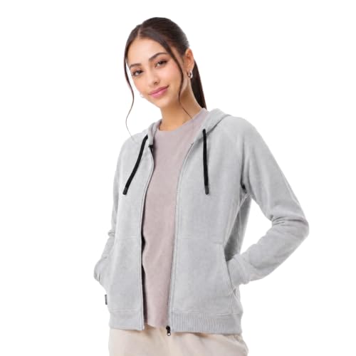 Image of Boldfit Women Cotton Blend Sweatshirt Long Sleeve Hoodies Full Zipper Winter Jacket Lightweight Winter wear Stylish