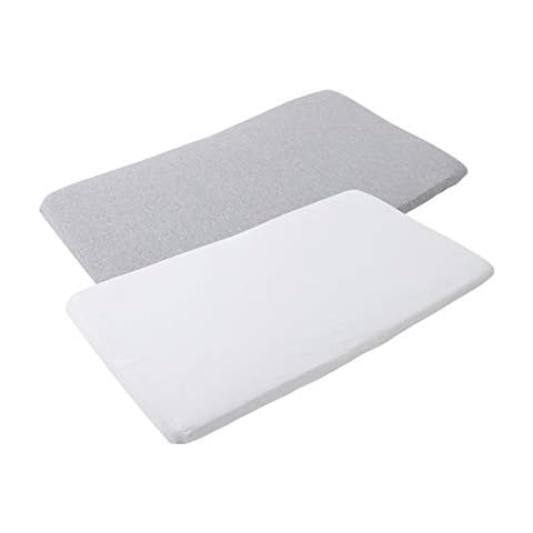 Maxi-Cosi Iris Bettlaken, Spannbettlaken für Babybett, Spannbetttuch für die Matratze vom kompakten Maxi-Cosi Iris 2-in-1 Reisebett, grey & white Cover