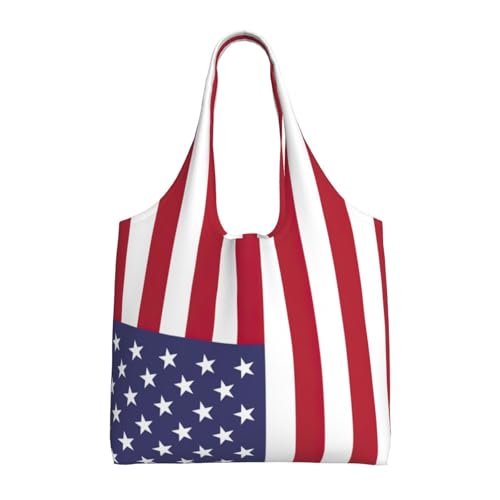 Sac à provisions drapeau américain en toile pour les mères actives