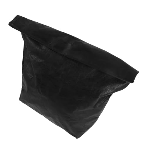 ULTECHNOVO Bolsa para Almuerzo de Papel Kraft Negro con Aislamiento de Papel Aluminio Multifuncional y Duradera para Trabajo y Viajes