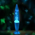 JAMBO 16" Beautiful Lamp- Blue with White/Blue Wax, Relaxing Liquid Light, Night Light Nightlight, Home Decor Living Room Office Bedroom Lamp for Adults Teens Kids, Magma Motion - Image 2