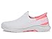 Skechers Women's Go Walk 7 MiaGO Walk 7 MIA, White Textile Neon Pink Trim, 9 US