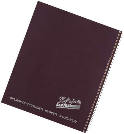 Miniatura 4 de Cuaderno espiral con rayas universitarias con logotipo zurdo, paquete de 4