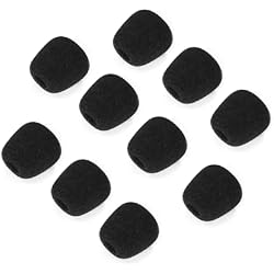 SHIDU 10 Pack Headset Microphone Covers Foam | Microphone Sponge Foam Cover Mini size Lavalier Microphone Windscreen for Variety of Headset Microphone