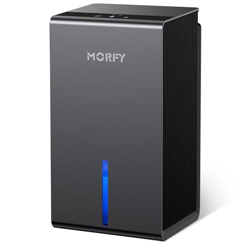 MORFY Dehumidifier, Small Dehumidifier for Bedroom Bathroom RV with Auto Shut Off, Compact Quiet Dehumidifiers for Room Home Closet Laundry Room