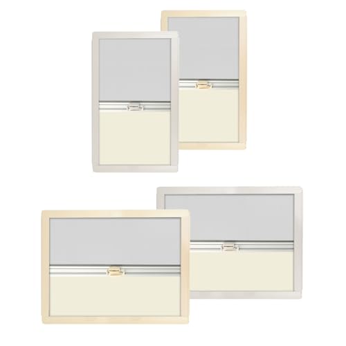 wamovo Store enrouleur occultant, anti-insectes, 35-110 x 65 cm, pour camping-car, store occultant, sans cadre, pour fenêtre, caravane, Ivoire/gris, 50 x 65 cm