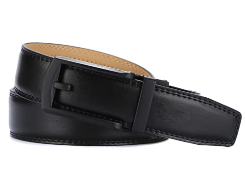 Black Belt Men - Ratchet Belts for Men - Comfort Click Buckle - 30mm Wide - Cut to Fit Size2