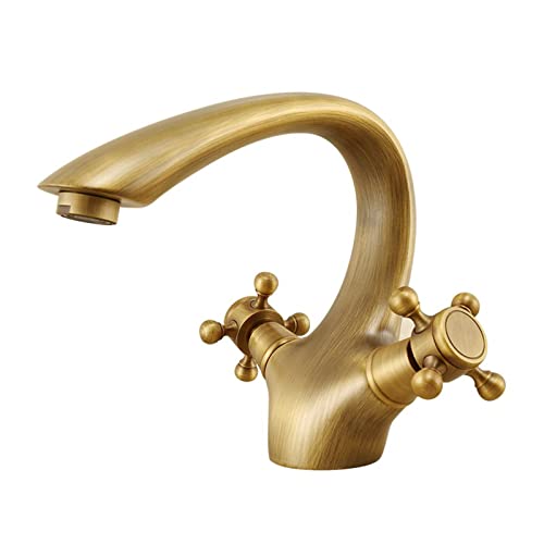 Robinet de salle de bain rétro en laiton antique noir pour vasque rétro élégante