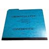 Blue Pressboard Credentialing Folders - 1 Side Fastener, Top Tab/Drawer Style, Box of 25