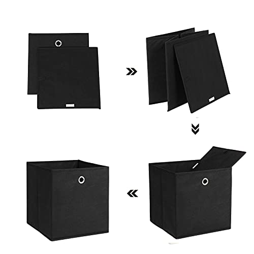 SONGMICS Aufbewahrungsboxen, 6er Set, Stoffboxen, Faltboxen, Würfel – Ansicht 3