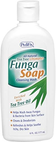 Image of Pedifix FungaSoap Tea Tree Cleansing Wash, 6 fl oz, Pack of 4 | Tea tree oil wash removes sweat, dirt and odor from feet and body while soothing itchy, irritated skin. Use daily.
