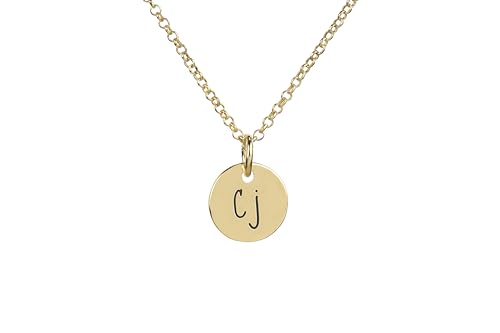 Collier de lettres gravées, pendentif initiale à porter au quotidien ou en soirée