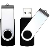 USB Flash Drive 32GB 2 Pack USB 2.0 Thumb Drive Jump Drive Bulk Memory Sticks Zip Drives Swivel Keychain Design, Black