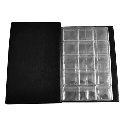 Álbum de colección de monedas transparente con 300 bolsillos protectores anticaída 6