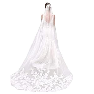 Bruidssluier, lange enkellaagse zachte tule, bruiloft, bruid sluier met kam, 3 meter