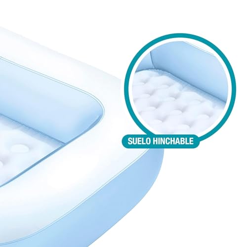 Image of LONGMIRE Swimming Pool for Kids 5.5 Feet Pool for Kids 1 to 5 Years Below | Baby Bathing Tub for Girls and Boys Rectangular - Multicolor