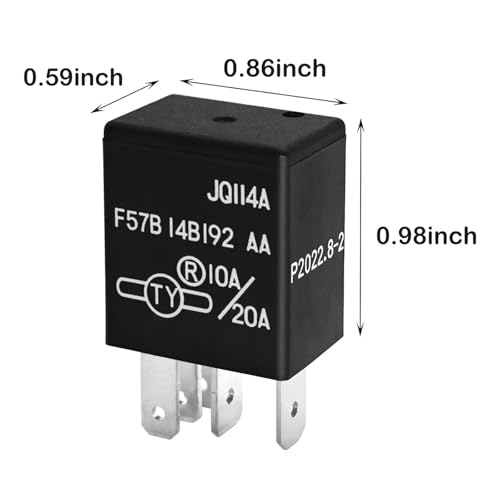 Relé negro de 5 pines F57B-14B192-AA G1UHQ repara cortes de energía y evita sobrecalentamiento coche 2