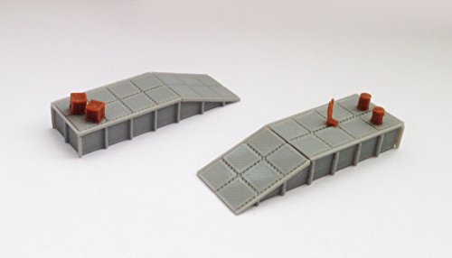 Outland Models 2 quais de chargement pour trains avec échelle Z Goods