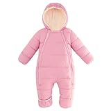 UNIFACO Infant Snowsuit 6-12 Months Baby Girls Winter Coats Toddler Snowwear One Piece Romper Bodysuits for Outdoor Snow Play
